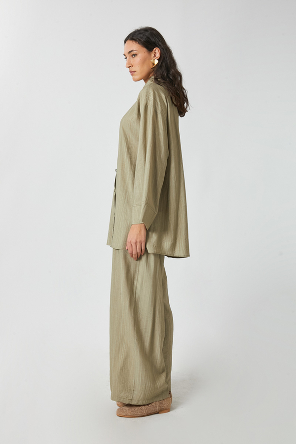 Yıkamalı Tunik Takım Haki - 7