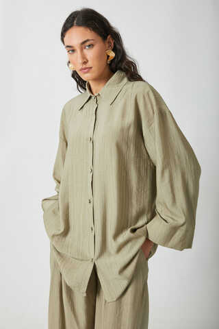 Yıkamalı Tunik Takım Haki - 10