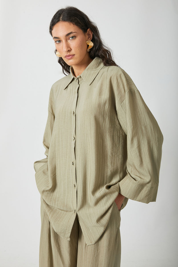 Yıkamalı Tunik Takım Haki - 10