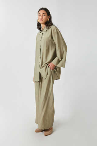 Yıkamalı Tunik Takım Haki - 6