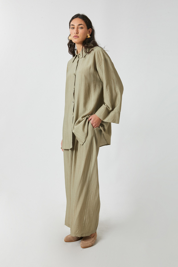 Yıkamalı Tunik Takım Haki - 6