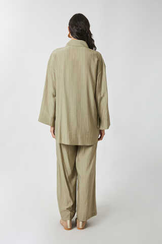 Yıkamalı Tunik Takım Haki - 11