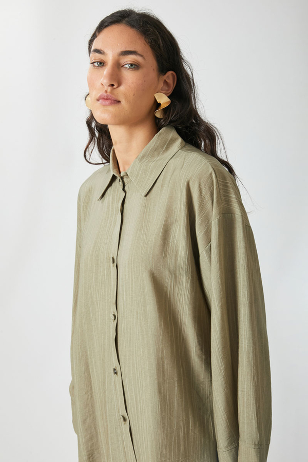 Yıkamalı Tunik Takım Haki - 9