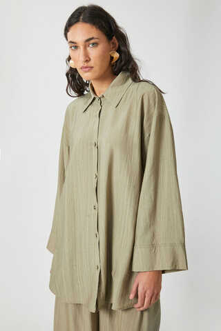 Yıkamalı Tunik Takım Haki - 3