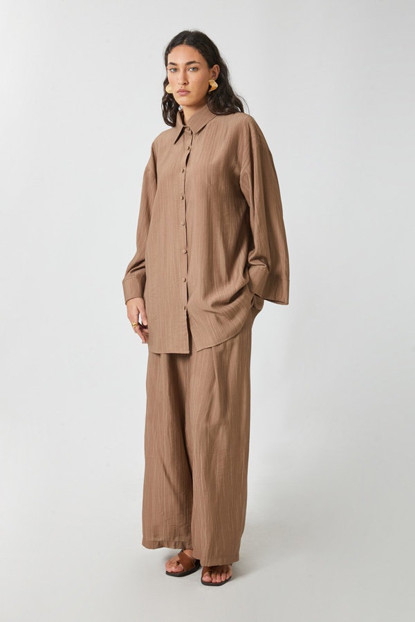 Yıkamalı Tunik Takım Taba - 3