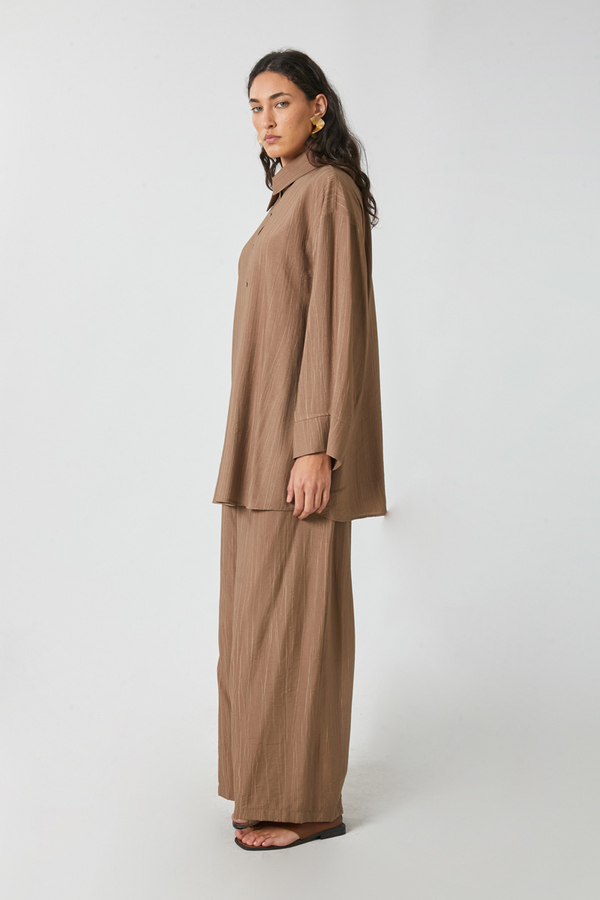 Yıkamalı Tunik Takım Taba - 8