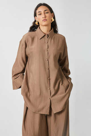 Yıkamalı Tunik Takım Taba - 7