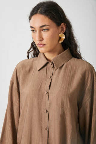 Yıkamalı Tunik Takım Taba - 5