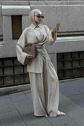 Yıkamalı Tunik Takım Taş - 2