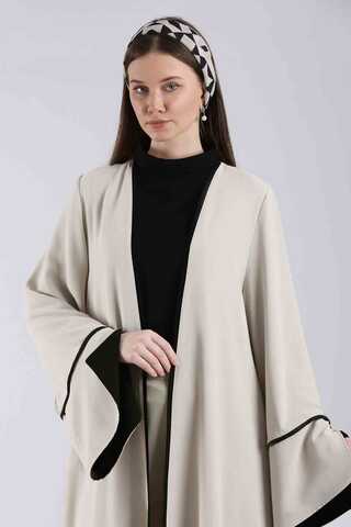 Yırtmaçlı Abaya Takım Taş - 2