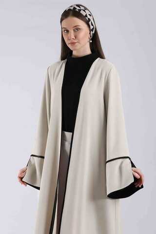 Yırtmaçlı Abaya Takım Taş - 4