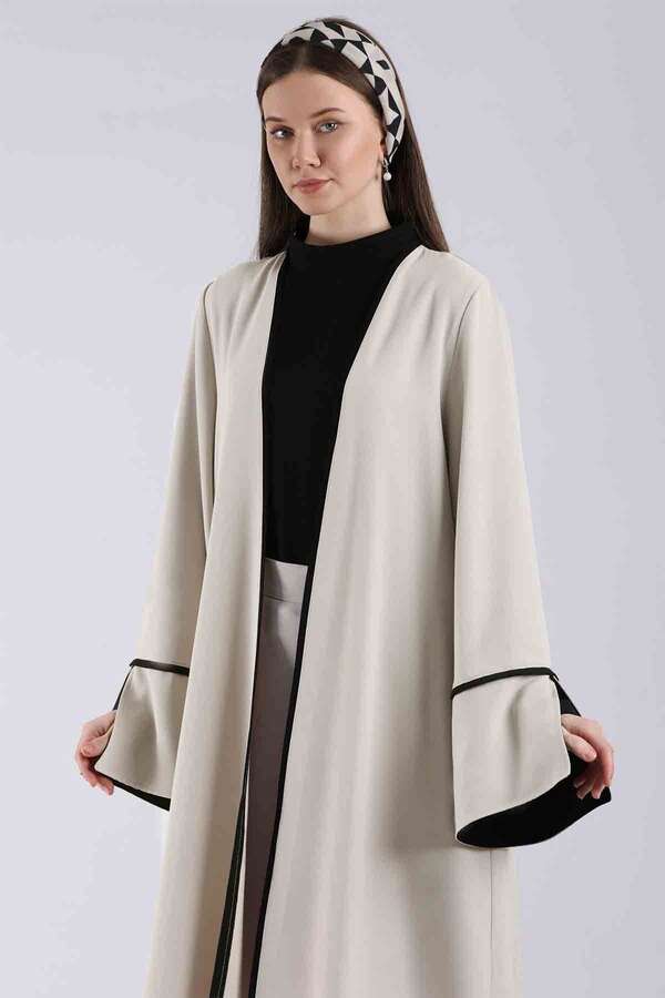 Yırtmaçlı Abaya Takım Taş - 4