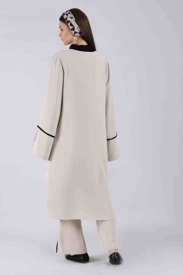 Yırtmaçlı Abaya Takım Taş - 5