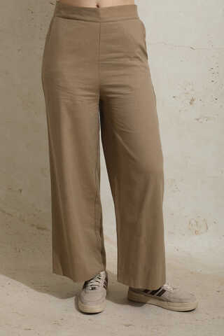 Yırtmaçlı Uzun Tunik Takım Camel - 10