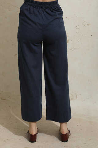 Yırtmaçlı Uzun Tunik Takım Lacivert - 9