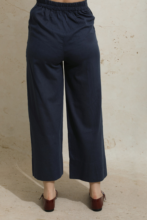 Yırtmaçlı Uzun Tunik Takım Lacivert - 9