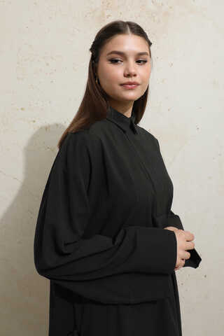 Yırtmaçlı Uzun Tunik Takım Siyah - 4