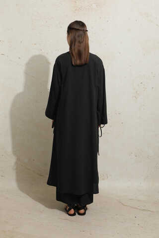 Yırtmaçlı Uzun Tunik Takım Siyah - 7