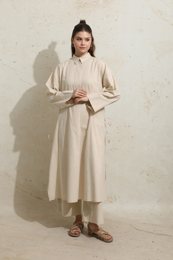 Yırtmaçlı Uzun Tunik Takım Taş - 2