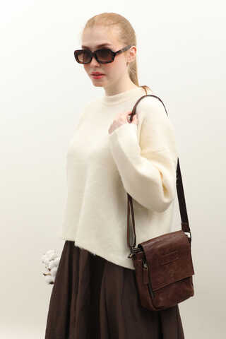 Yünlü Kısa Kazak Ekru - 3