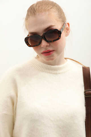 Yünlü Kısa Kazak Ekru - 6