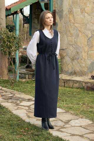 Yuvarlak Yaka Jile Lacivert - 7