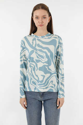 Zebra Desenli Body Bebe Mavisi - 3