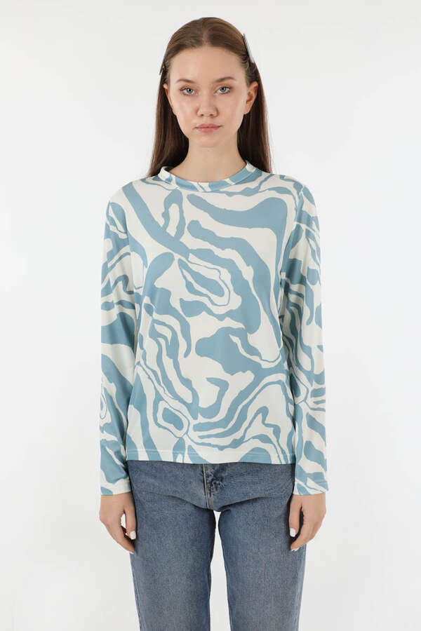 Zebra Desenli Body Bebe Mavisi - 3