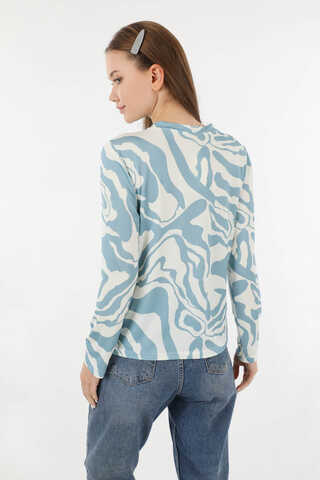 Zebra Desenli Body Bebe Mavisi - 6