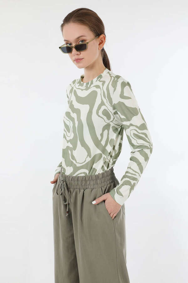 Zebra Desenli Body Mint 