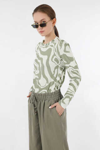 Zebra Desenli Body Mint - 1