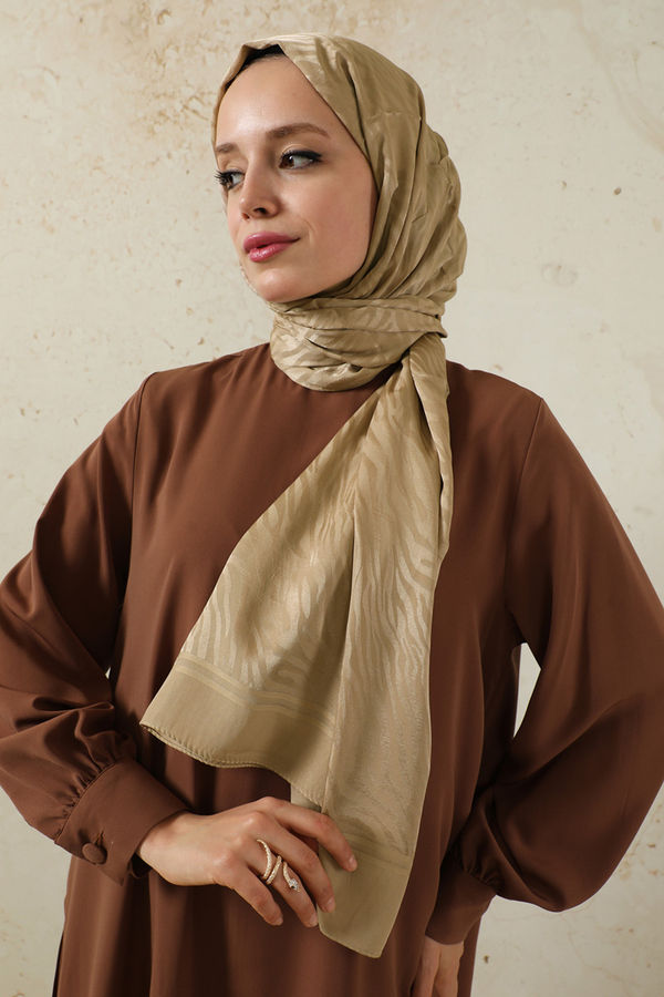 Zebra Jakar Şal Koyu Bej - 4