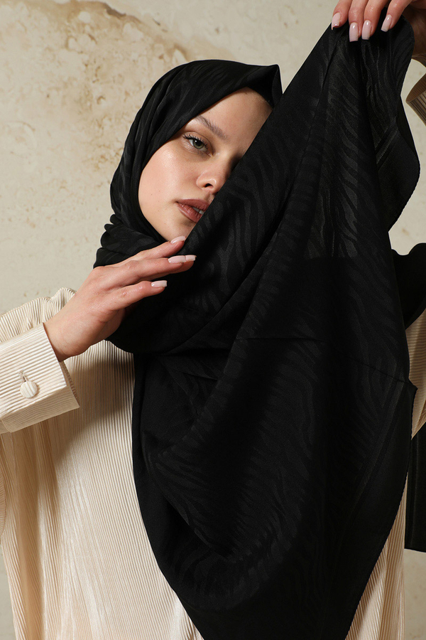 Zebra Jakar Şal Siyah - 1