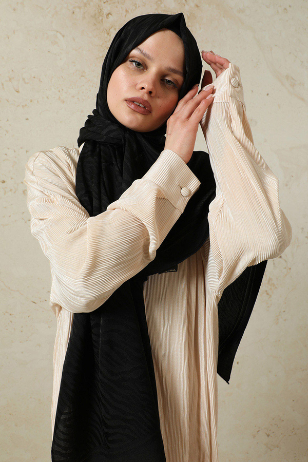 Zebra Jakar Şal Siyah - 4