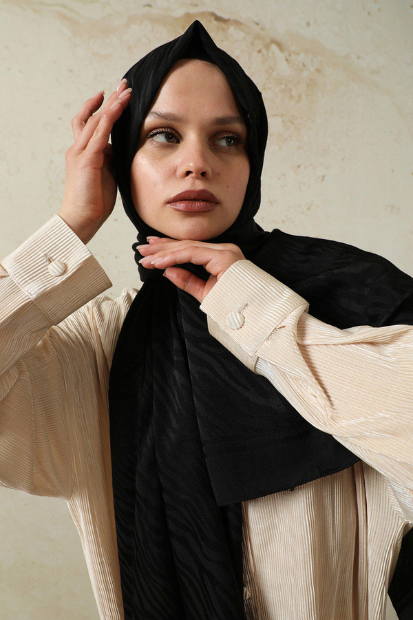 Zebra Jakar Şal Siyah - 2