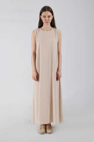 Zero Sleeve Underwear Dress Stone - 1