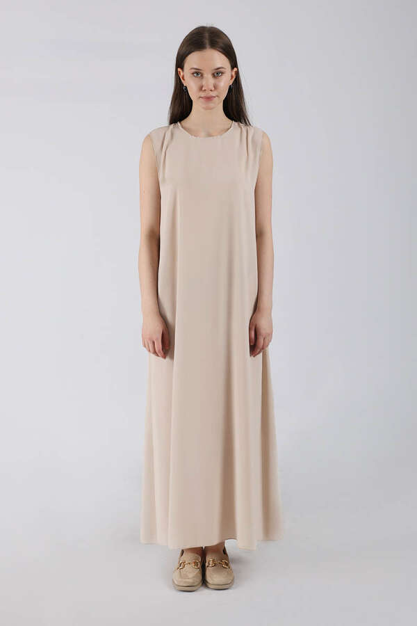 Zero Sleeve Underwear Dress Stone - 1