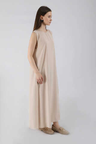Zero Sleeve Underwear Dress Stone - 2