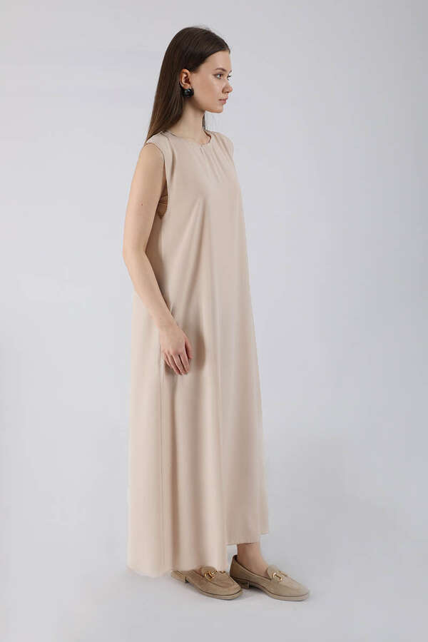 Zero Sleeve Underwear Dress Stone - 2
