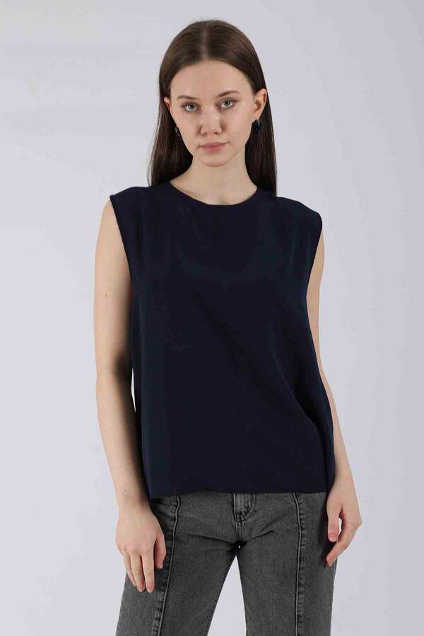 Zero Sleeve Short Underwear Navy Blue