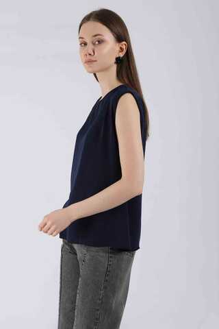 Zero Sleeve Short Underwear Navy Blue - 2