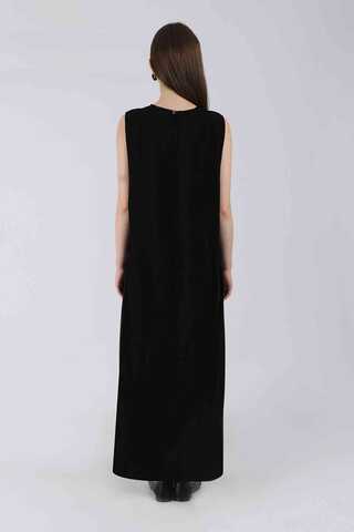 Zero Sleeve Underwear Dress Black - 3