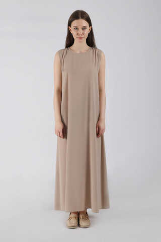 Zero Sleeve Underwear Dress Dark Mink - 1