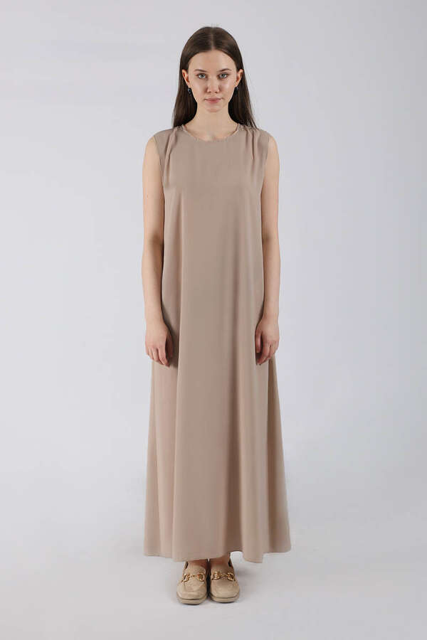 Zero Sleeve Underwear Dress Dark Mink - 1