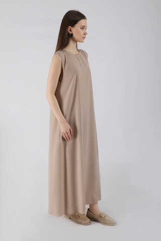 Zero Sleeve Underwear Dress Dark Mink - 2