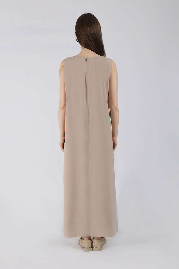 Zero Sleeve Underwear Dress Dark Mink - 3