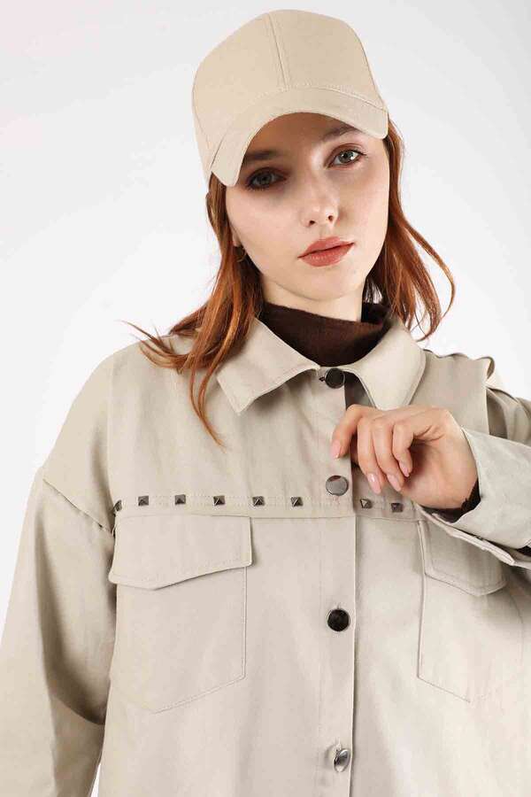 Zımbalı Kot Gömlek Taş - 3