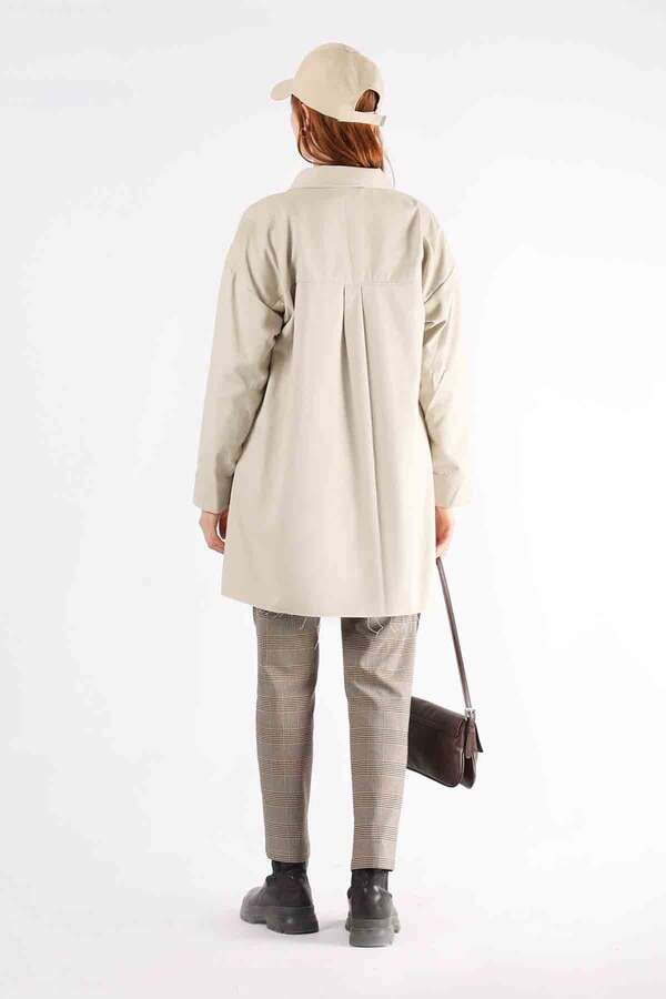 Zımbalı Kot Gömlek Taş - 5