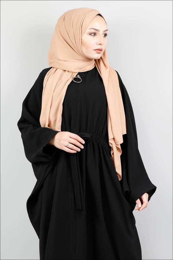 Zippered Belted Black Tunic - 2