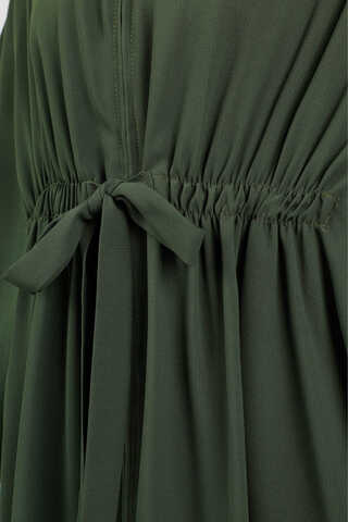 Zippered Belted Dark Green Tunic - 3